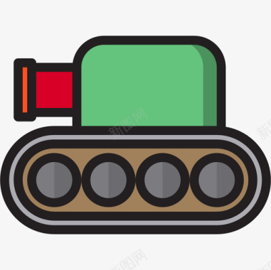 坦克玩具9线颜色图标图标