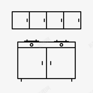 食物用具厨房用具橱柜抽屉图标图标