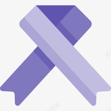 紫色丝带女权主义15扁平图标图标