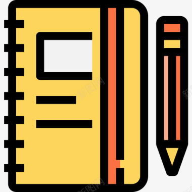 笔记本商务必备元素4线条颜色图标图标