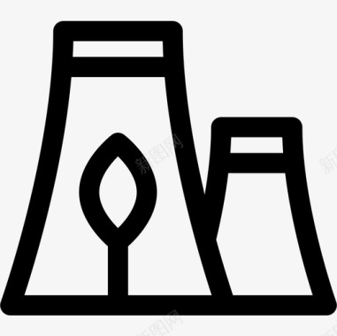 工厂好货工厂可持续能源15线性图标图标
