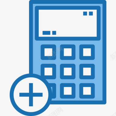 蓝色电子计算器购物和电子商务10蓝色图标图标