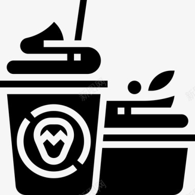 酸奶健康食品17字形图标图标