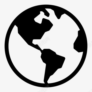 地球美洲星球图标图标