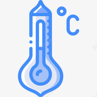 温度计发明5蓝色图标图标