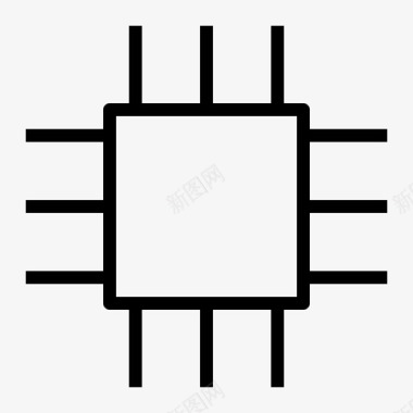 芯片组电路ic图标图标