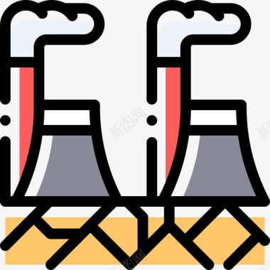核辐射污染工厂污染8漏色图标图标