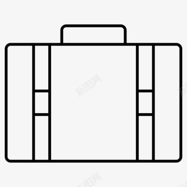 行李箱行李航空轮廓图标图标