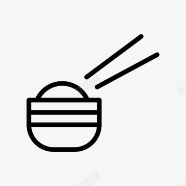 筷子夹食物食物碗早餐图标图标