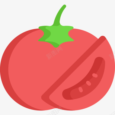 番茄营养4扁平图标图标
