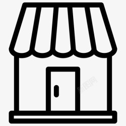 小市商店小市场城市图标高清图片