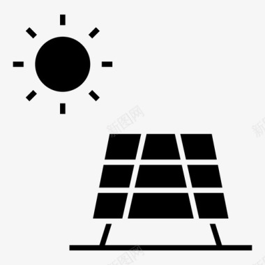 抑制再生可再生能源太阳能太阳能电池板图标图标
