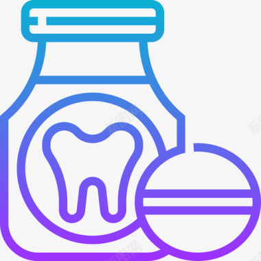 止痛药牙科20梯度图标图标