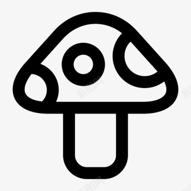 蘑菇木耳自然图标图标