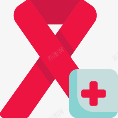 艾滋病医学138扁平图标图标