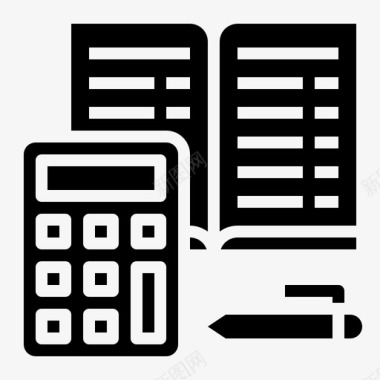 会计财务会计商务计算图标图标