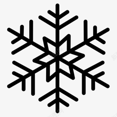 透明雪花雪花第6季直线型图标图标