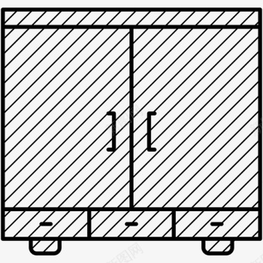 家具素材衣柜抽屉家具图标图标