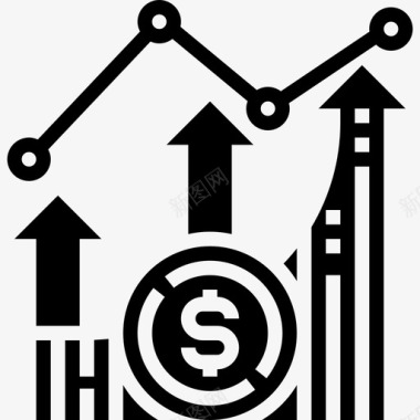 金融券利润金融科技要素2字形图标图标