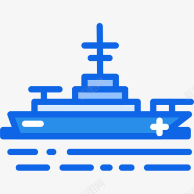 战舰军用28蓝色图标图标
