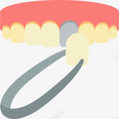 牙科贴面牙科6扁平图标图标