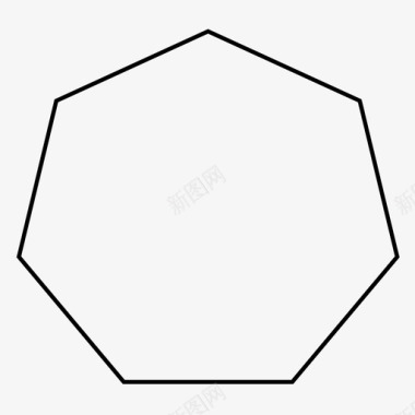 摆放形状七角形侧面简单形状图标图标