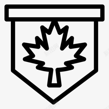 标签加拿大叶图标图标