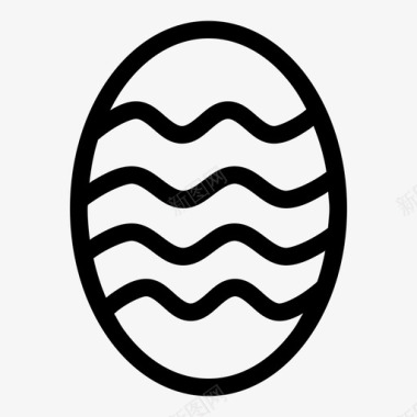波浪形复活节彩蛋彩蛋复活节彩蛋图标图标