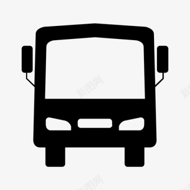 公共环境标识公共汽车学校交通图标图标