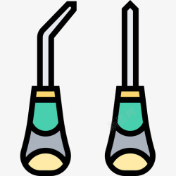 牙器根托器牙19线颜色图标高清图片