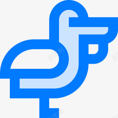 鹈鹕鸟2蓝色图标图标