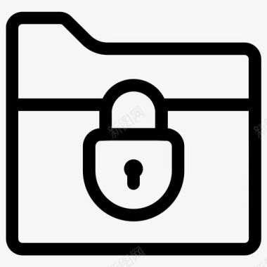 文件夹锁安全网络安全图标图标