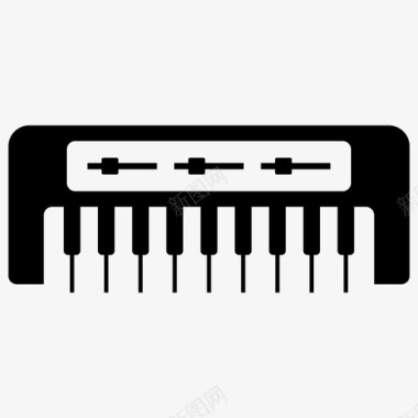 钢琴键盘卡西欧音乐图标图标