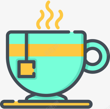 茶茶早餐4双色图标图标