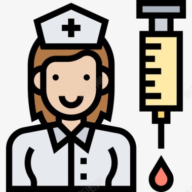 护士护士献血29直系肤色图标图标