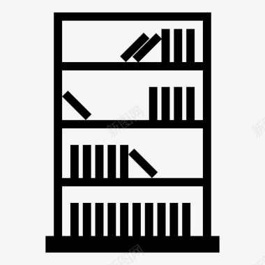 书柜家具图书馆图标图标