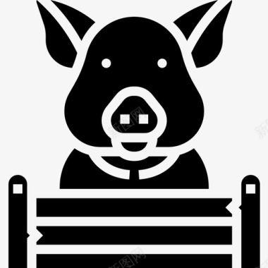 猪养殖48雕文图标图标