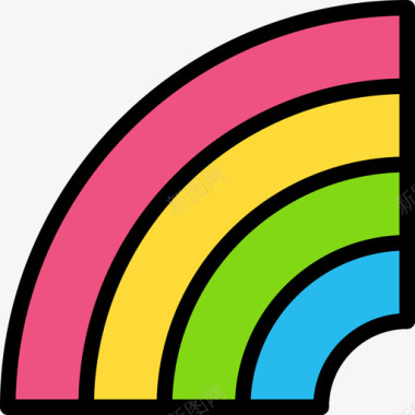 彩虹天气203线性颜色图标图标