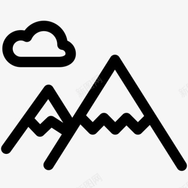 山野营云彩图标图标