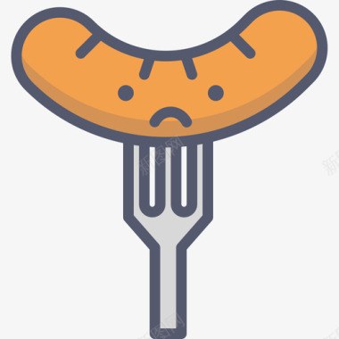 香肠美食家原色图标图标