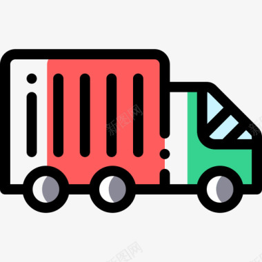 公共环境标识卡车公共交通13颜色省略图标图标