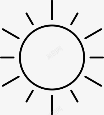 阳光炎热夏天图标图标