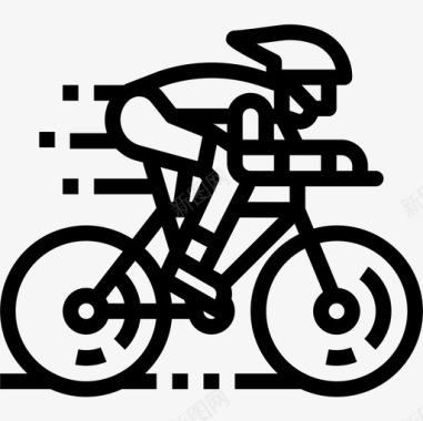 赛车自行车20直线型图标图标