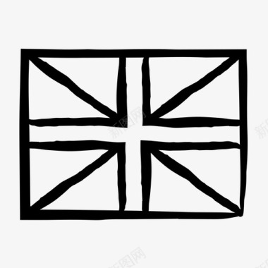 英国国旗手绘国旗世界国旗图标图标
