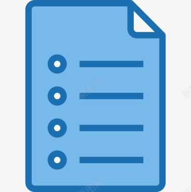 纸张办公用品4蓝色图标图标