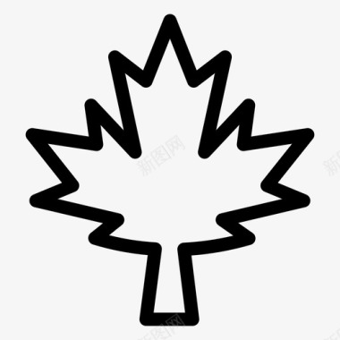 加拿大叶枫树图标图标