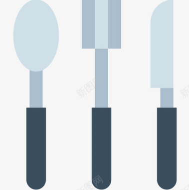餐具厨房工具20扁平图标图标
