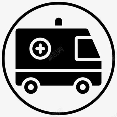 急救标志救护车急救车医院面包车图标图标