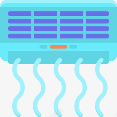 空调空调内部5扁平图标图标