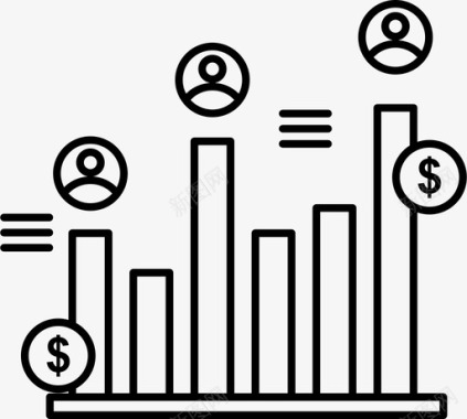 柱状比例图商业柱状图商业骑马图标图标